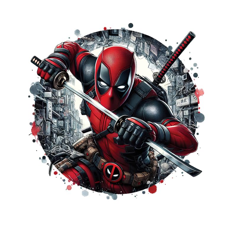 Deadpool Sticker mural autocollant pour chambre d'enfant Décoration murale Sticker mural Autocollant Décoration murale Anime Poster Autocollant Fournitures de fête d'anniversaire