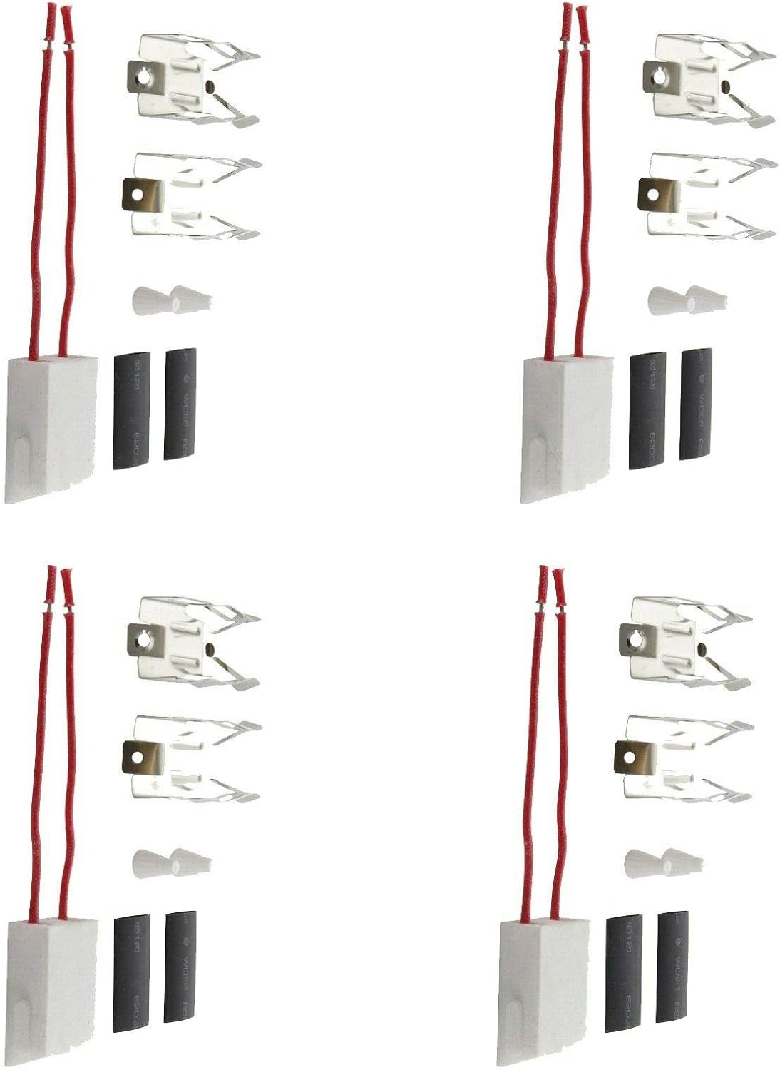 New 4-Pack Range Stove Burner Terminal Receptacle 12001676 for WP Kenmore fits 7408P016-60 7401P040-60 7401P036-60 712361 7-12361 7-12143 7-0154 / Other Models in Description