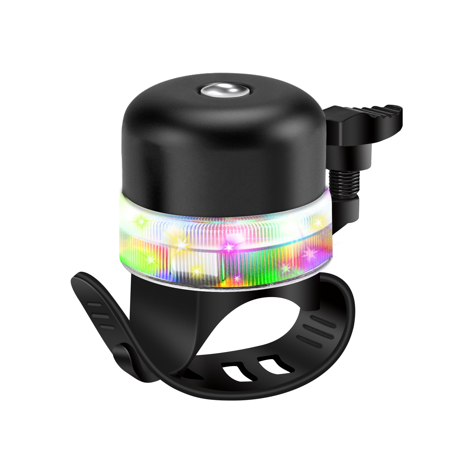Bike Bell With RGB Lights - Type-c Rechargeable Children's Bike Bell With Clear Loud Voice, Bicycle Bell, Garden Scooter Bell, Novelty Bicycle Bike Accessories for Adult & Kids
