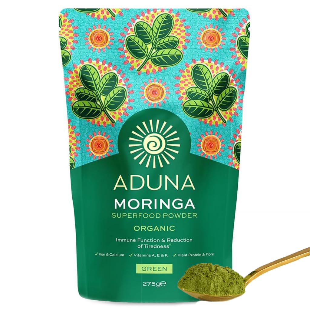 Aduna Organic Moringa Powder | Energy & Immune Support | 275g