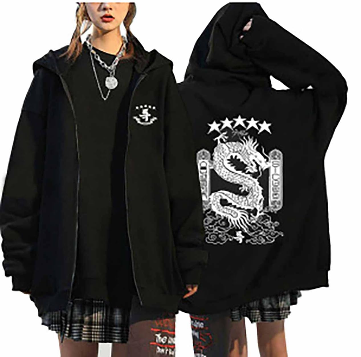 Hoodie Kapuzenjacke Y2K Stil-Süße BangChan Lee Know Changbin Hyunjin Han Felix Seungmin I.N Print Unisex Harajuku Streetwear Zip Hoodie