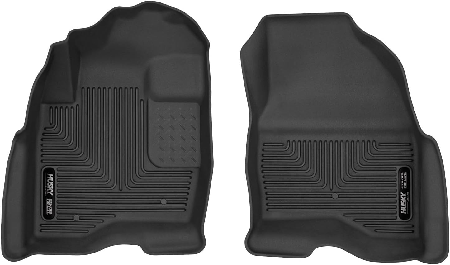 Husky Liners X-act Contour Floor Mats | Fits 2015-2019 Ford Explorer | Front Row, 2-pc Black - 53331