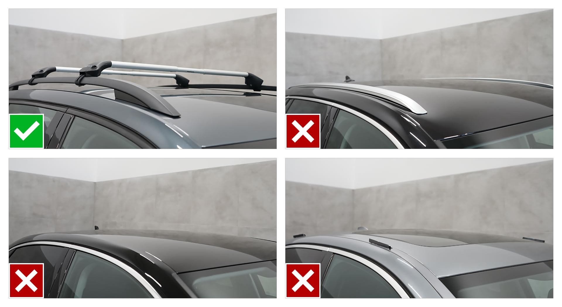 Modula Bagażnik bazowy belki dachowe RELINGI kompatybilne z Renault MEGANE III GRANDTOUR KOMBI 2008-2016 max 75 kg 78-119 cm Aluminium