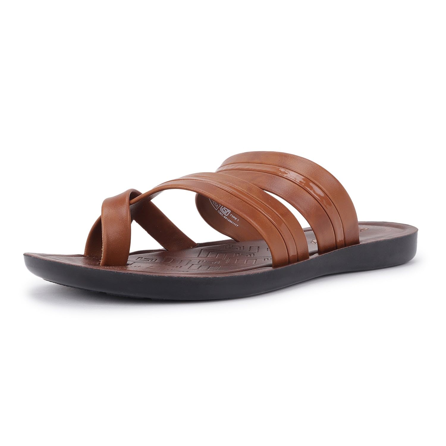 PUG-176 Men’s Slippers Black Tan | Lightweight EVA Sole Anti-Skid Flip Flops | Comfortable Casual Chappal for Men Indoor Outdoor-image-11