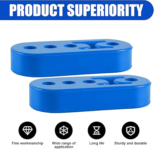 Miniatura 3 de UGSHY 2 piezas de suspensión de escape para silenciador de automóvil, 0.47 pulgadas0.472 in de diámetro de orificio de escape de goma aislada,