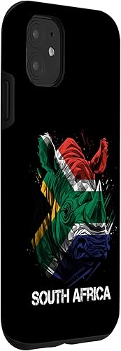 Miniatura 9 de iPhone 13 South African Flag Vintage Rhino South Africa Pride Renoster Case