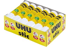 UHU Stick - 12 Pack of 0.74oz Washable Glue Sticks with Screw-On Caps
