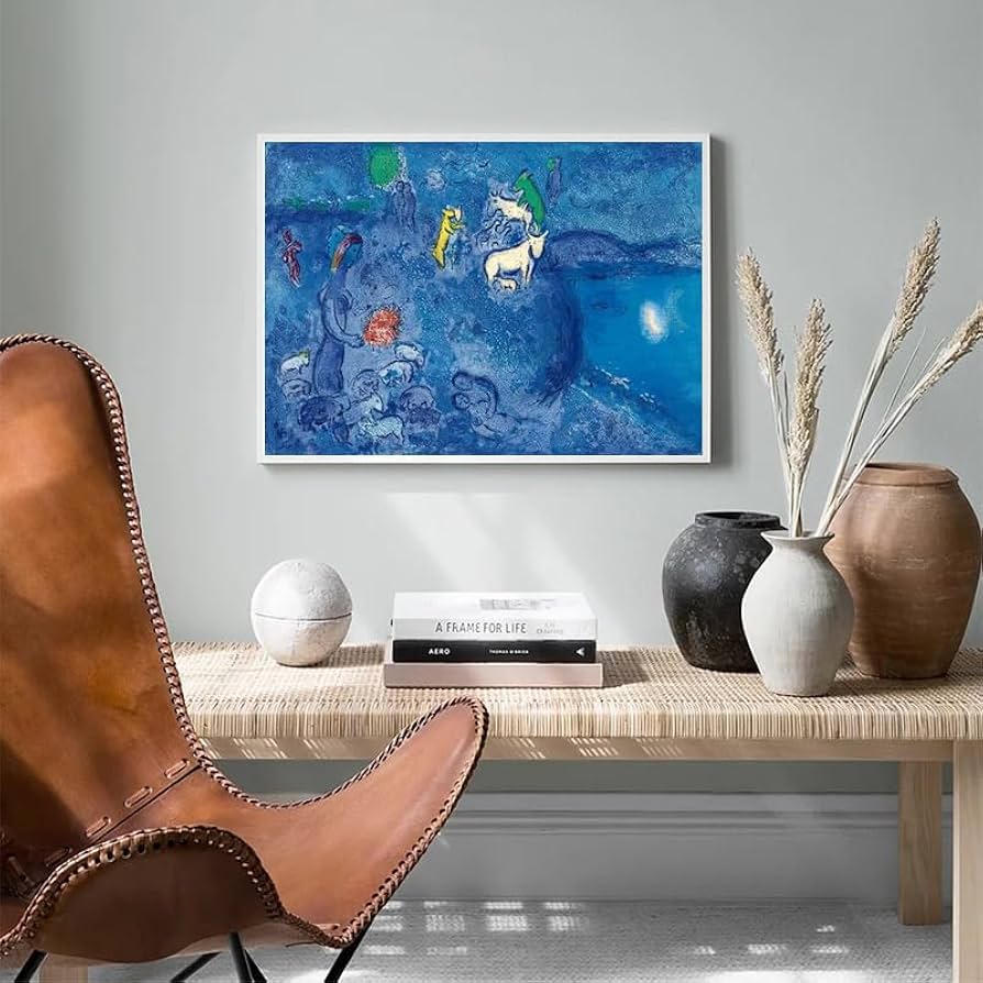 ORANGE！！！　大判！シャガール：リトグラフ「白い窓」 ORANGE！！！ 大判！シャガール：リトグラフ「白い窓