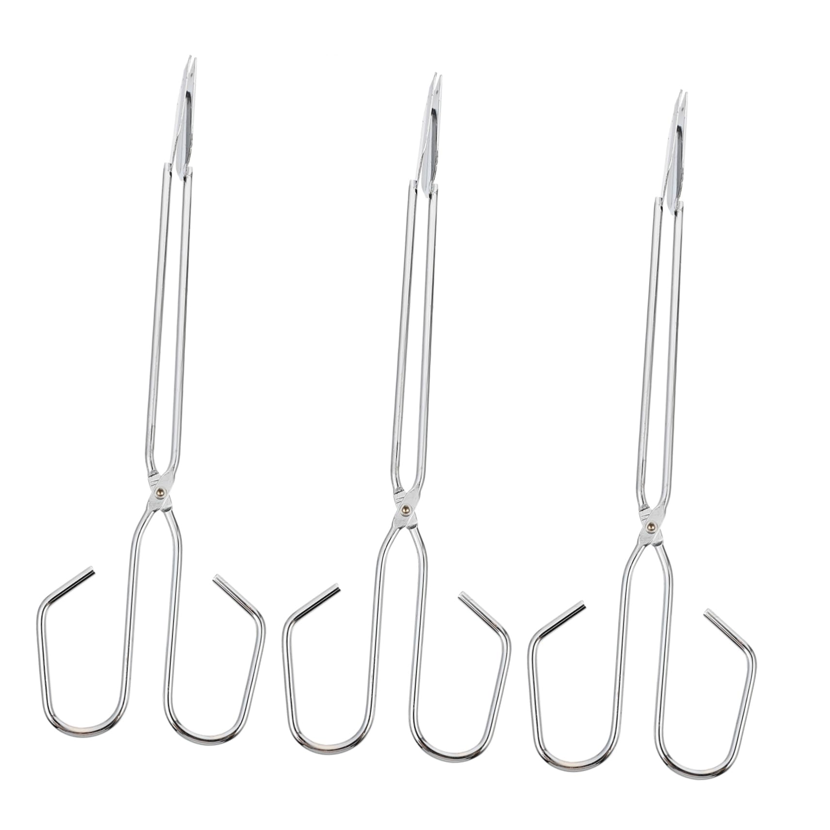 DECHOUS 3Pcs Long Handle Firewood Tongs Heat Resistant Bbq Tool for Safe Log Grabbing Charcoal Holding Ergonomic Design for Indoor Fireplace Outdoor Grilling