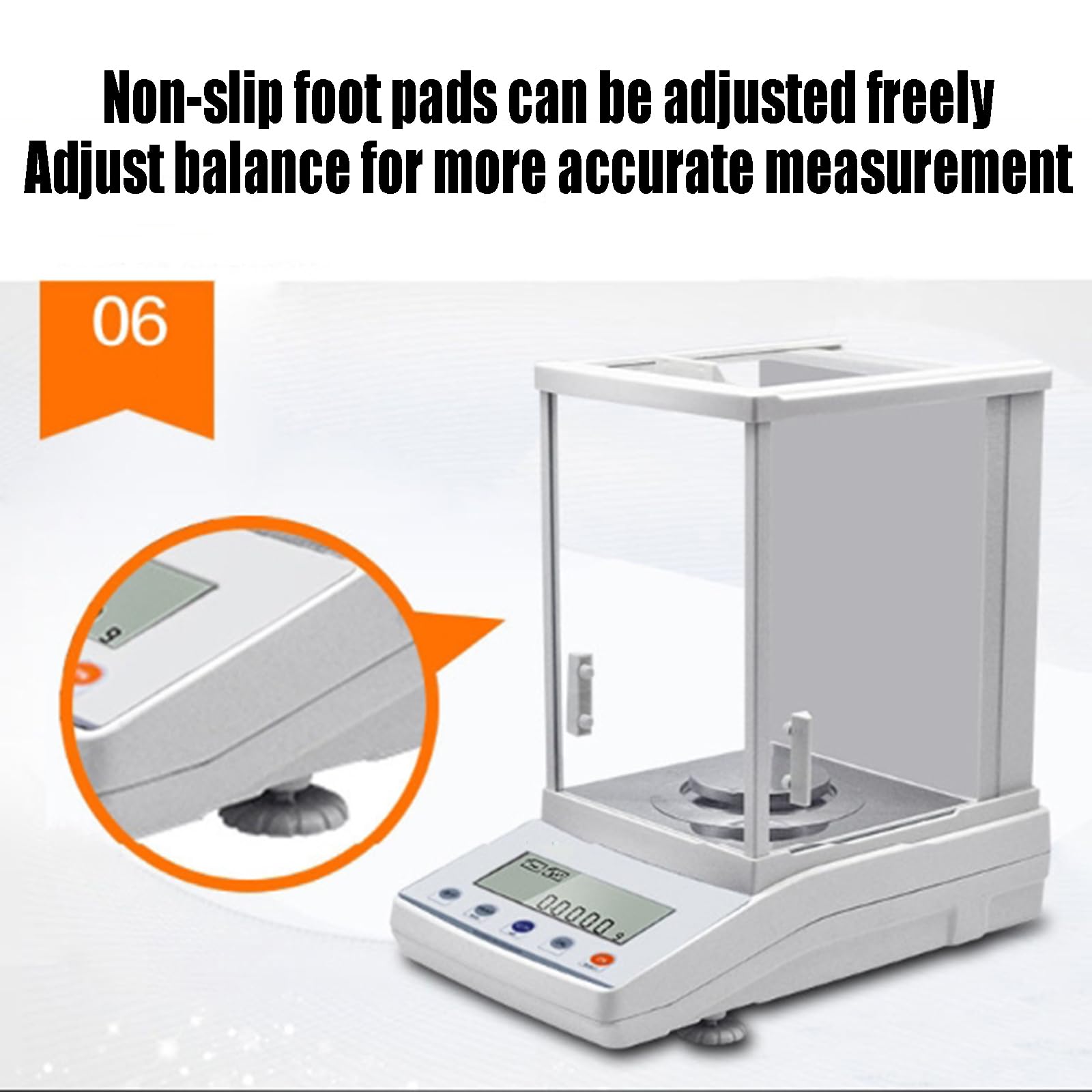 Bilancia Analitica di Precisione da Laboratorio, Bilancia Digitale Elettronica da 220 G/0,0001 G, G/ct/oz, con Copertura Antivento E Peso di Calibrazione da 200 G, per Laboratori, Industrie