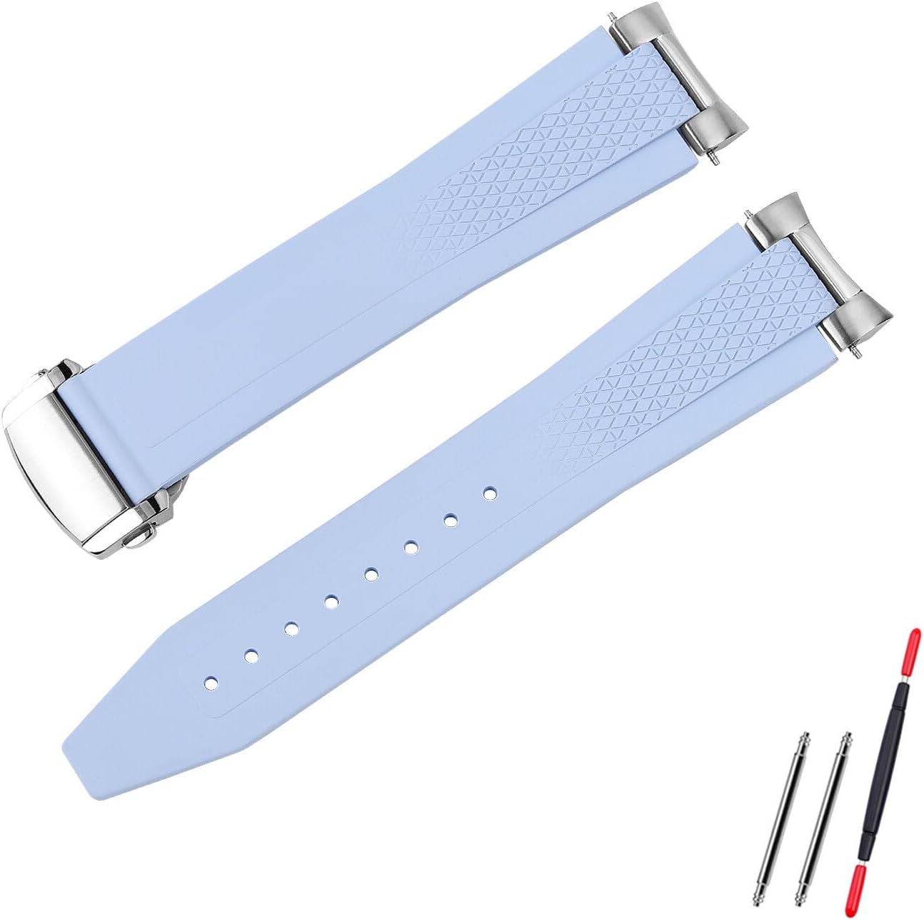Compatible with Longines HydroConquest GMT, Panda Chronograph Models L3.830/L3.835 Fluoroelastomer Watch Band