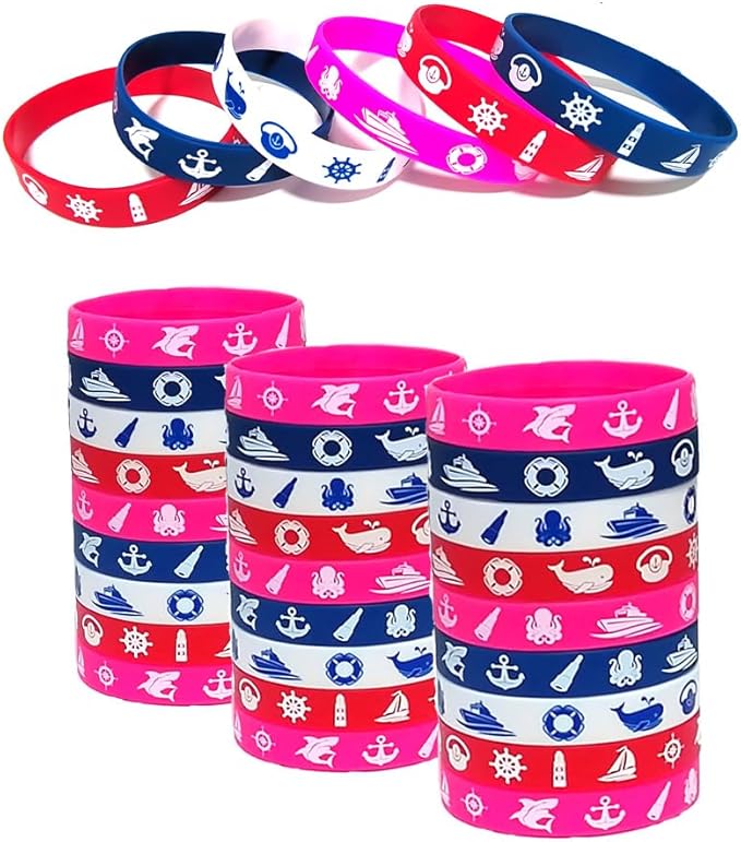 24PCS Pickle Rubber Bracelets - Cucumber Theme Party Favors & Silicone Wristbands