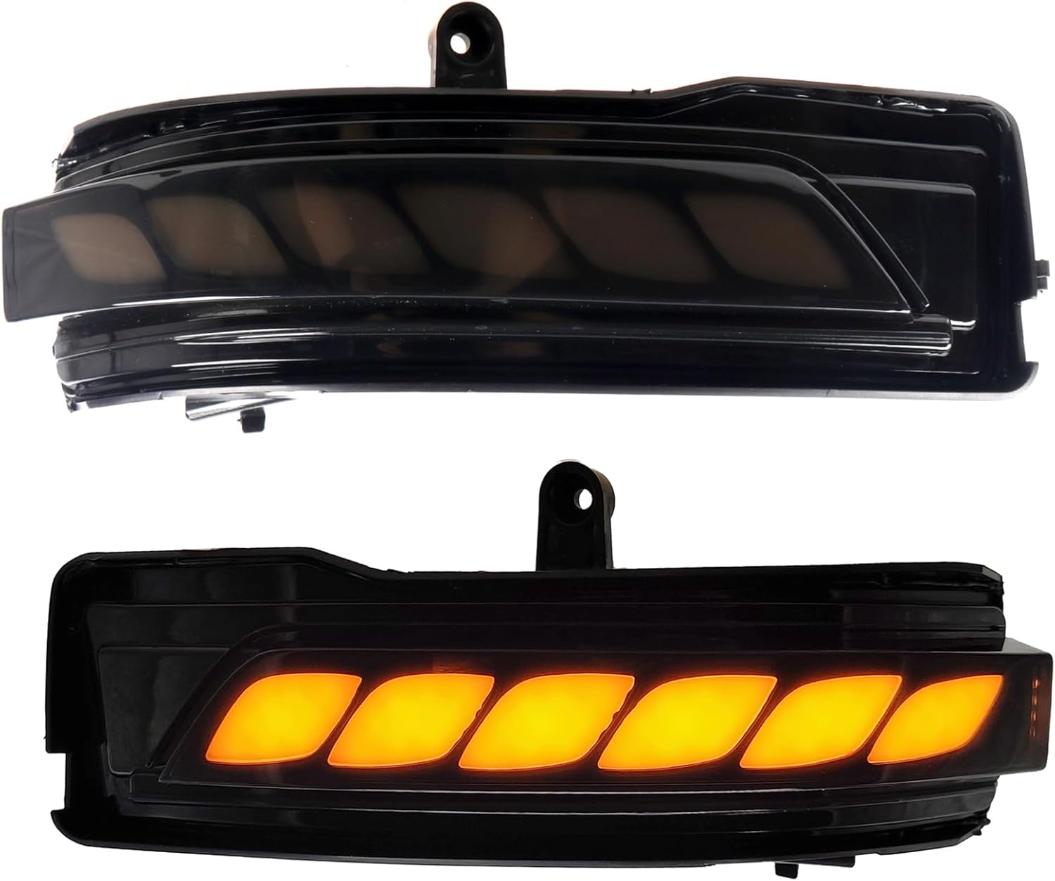 2pcs LED Sequential Dynamic Side Mirrors Turn Signal Lights Indicator Blinker Smoked for RAM 1500 TRX 2019-2024 (for Dodge)