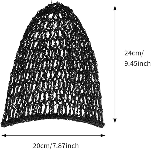 Miniatura 2 de homfanseec 4 redes de malla para el cabello para mujeres que duermen, red de pelo de ganchillo de punto de rayón suave, adorno para cubrir el
