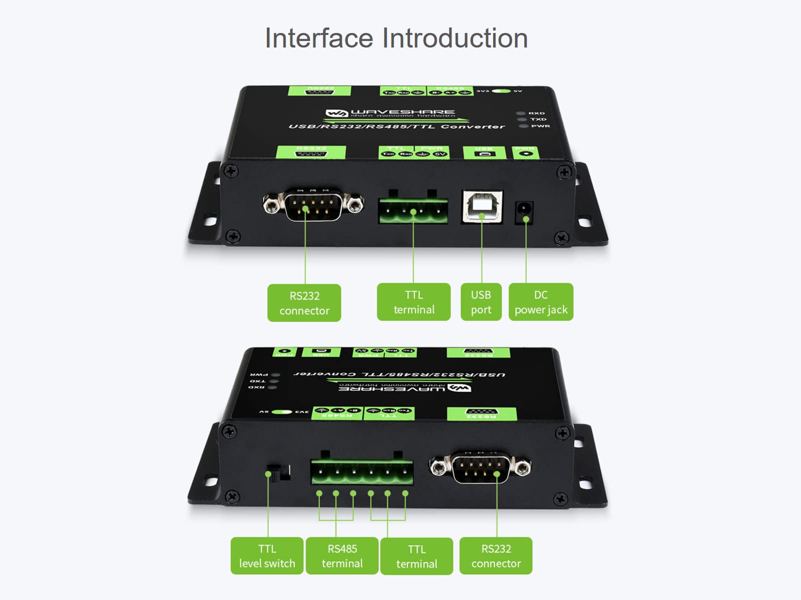 USB/RS485/RS232/TTL Convertitore Industriale Isolato Multibus Convertitore Supporto USB/RS232/TTL a RS232/485/TTL, Integrati Circuiti di Protezione, Comunicazione Veloce, Migliore Compatibilità