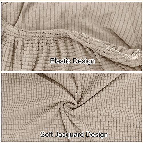 Goodtou Sand Stretch Chair Covers For Dining Room Set Of 6 - Kitchen Chair 6 Pack Set Of 6 Universal Removable Washable Chair Covers Slipcovers Protector For For Dining Room, Hotel (Sand, 6) #TOP4