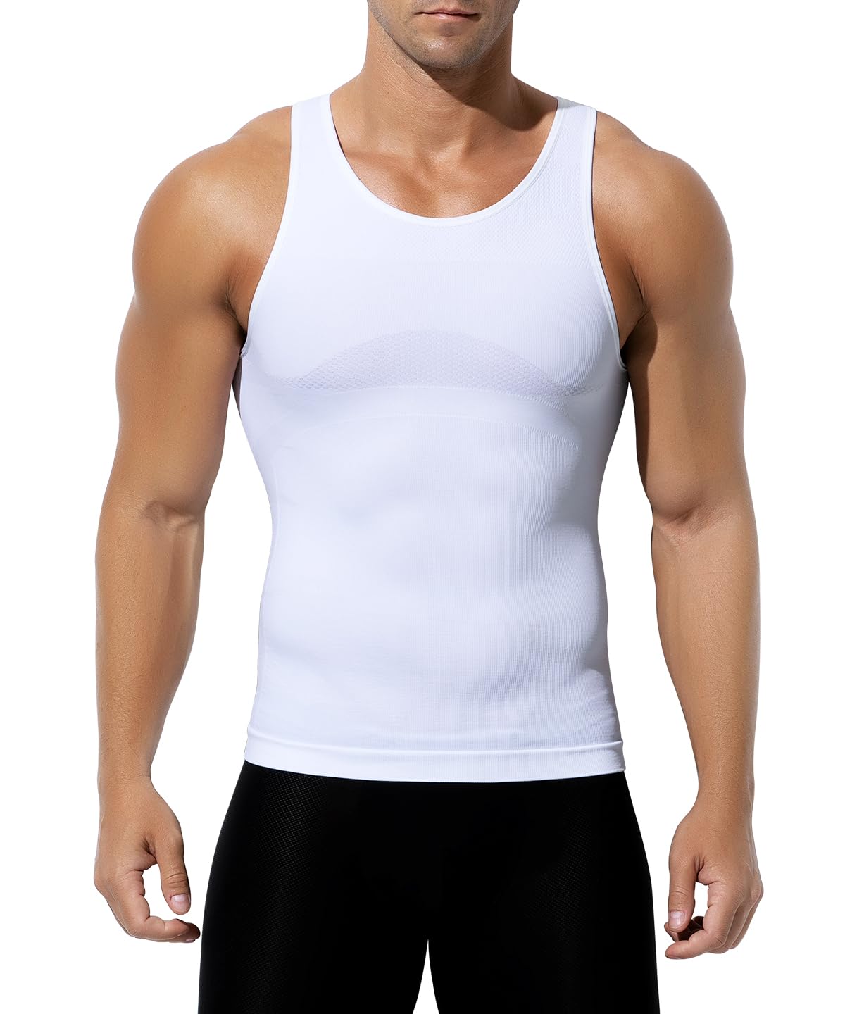 Arjen Kroos Gaine Ventre Plat Homme 2-Pack - T-Shirt de Compression Homme - Débardeur Compression Effet Sculpté Immédiat