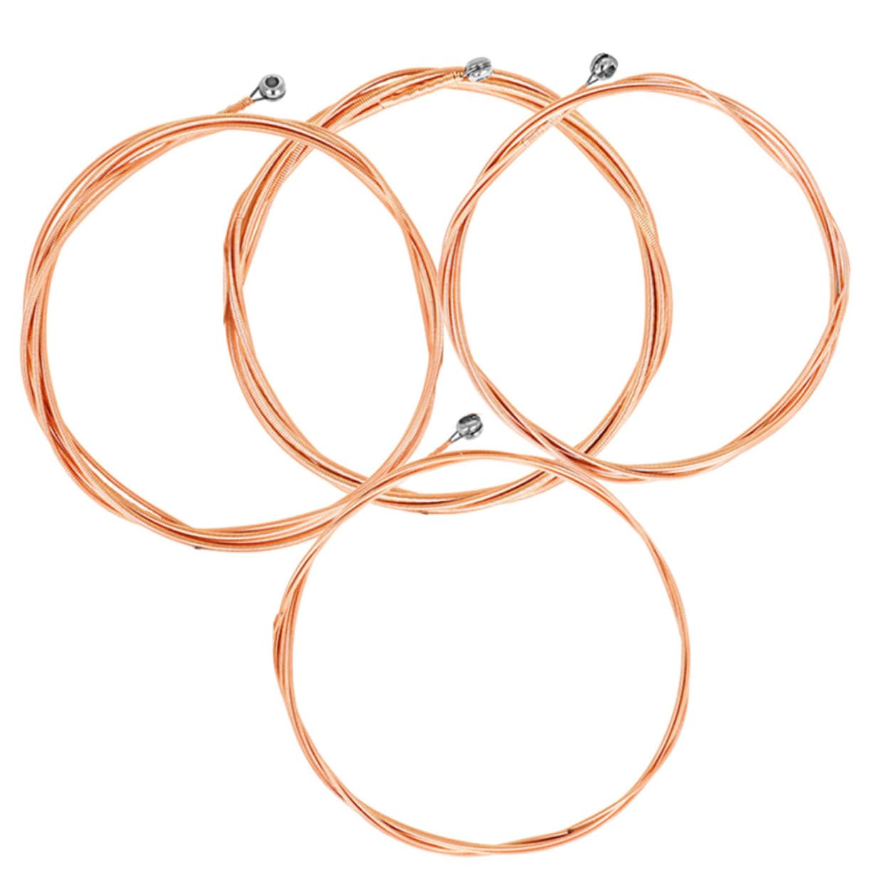 TOPPERFUN 4-piece Bass Strings Kit Metal Bass Guitar Accessories Bass Player Part Safe and Sturdy Material Hexagonal String for 4-string Bass