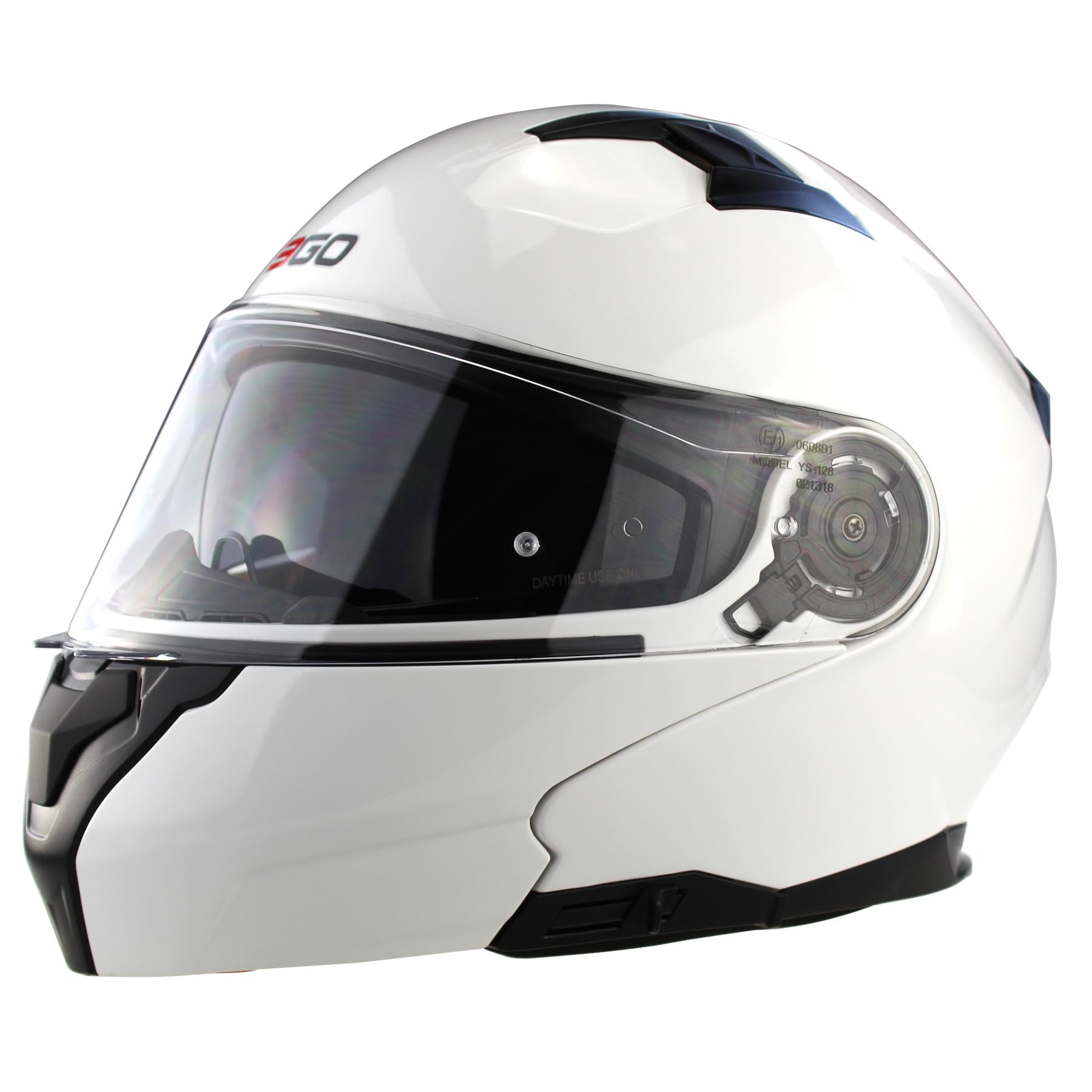 3GO Flip Up Motorcycle Helmet E335 Motorbike Adventure Riding ECE ACU Gold Approved Touring Flip Front Helmets with Dual Visor Vented Noise Reducing Lining