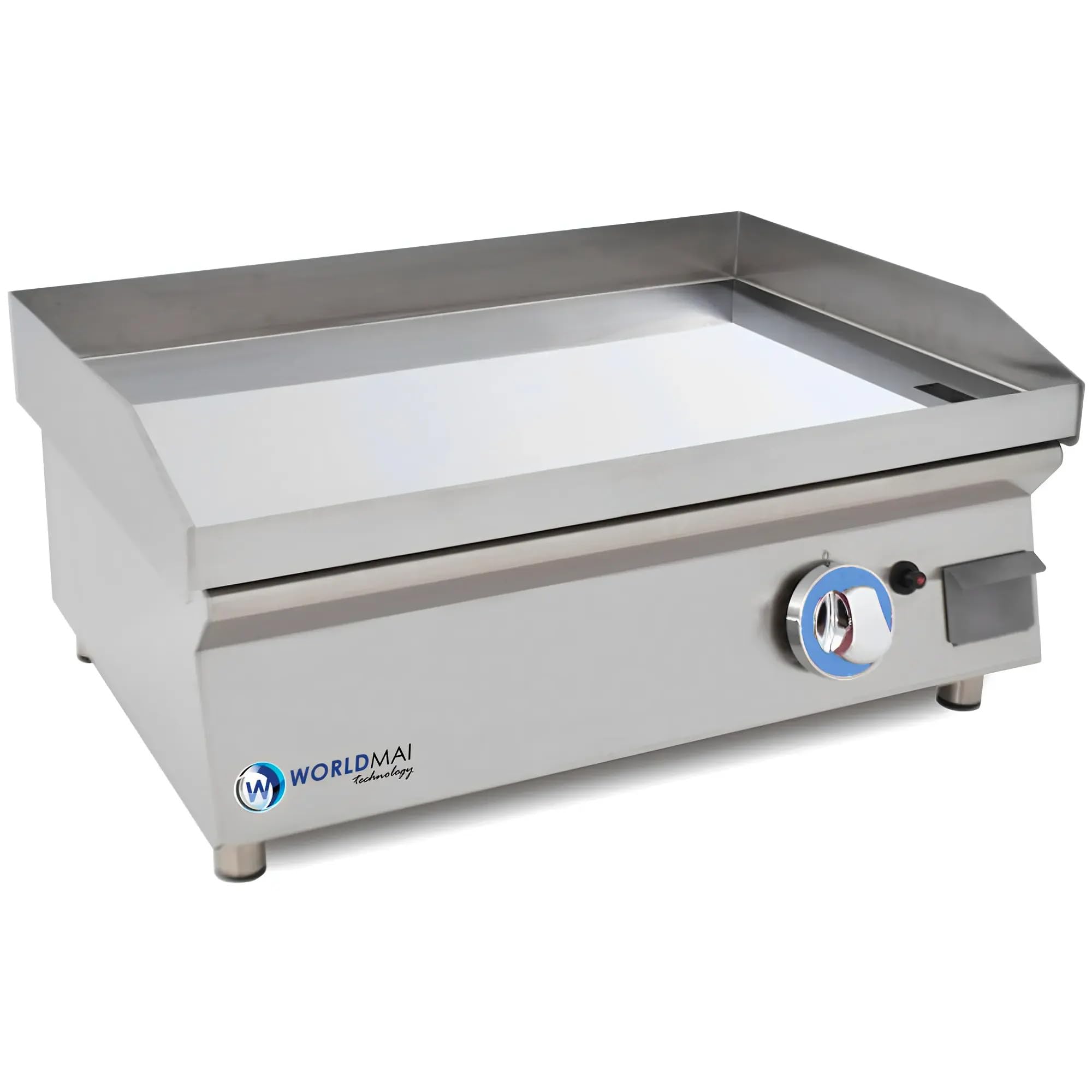 MBH – Piastra professionale a gas LUX WORLDMAI da 60 cm in cromo duro con alzatina per la ristorazione. Fry top con struttura in acciaio inox per cucina professionale di bar e ristorante.