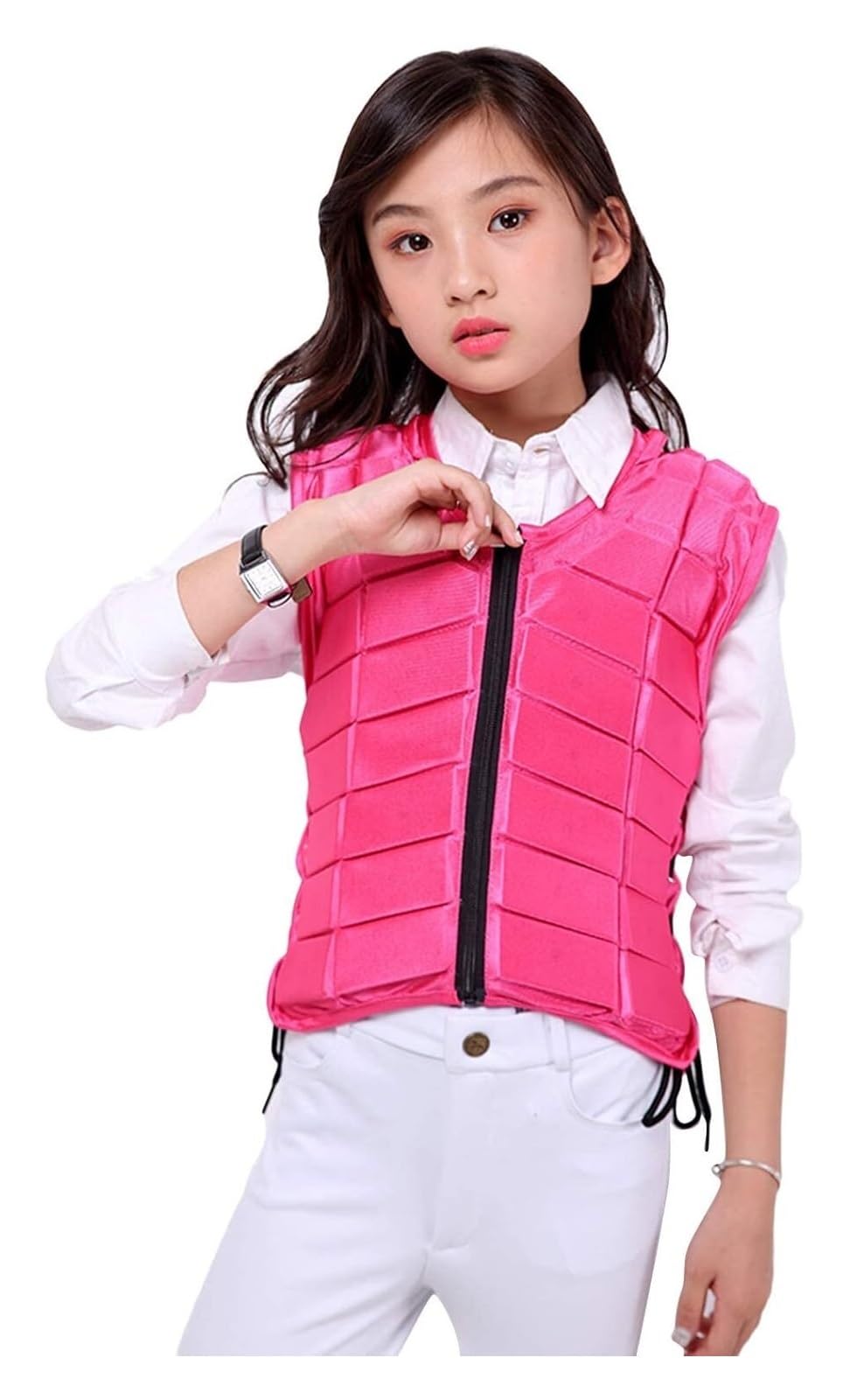 Ecuestres chaqueta protectora chaleco， Chaleco protector ecuestre unisex, acolchado, de seguridad, for montar a caballo, protector corporal, chaleco con absorción de impactos