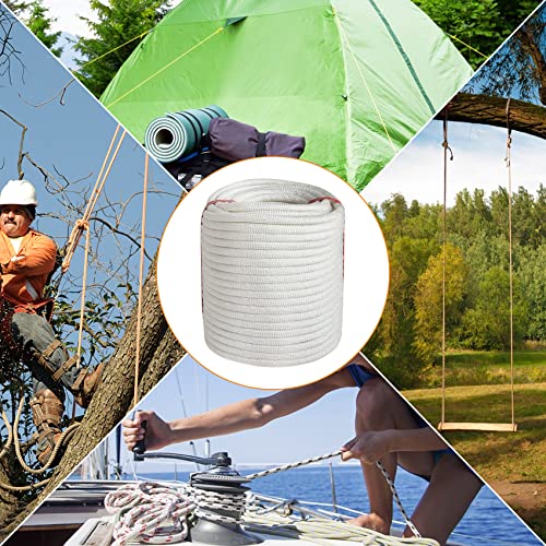 Veithi 3/8 Inch Braid Polyester Rope,Arborist Rigging Rope 164 Ft,3520Lbs Breaking Strength Strong Pulling Rope thumb #3