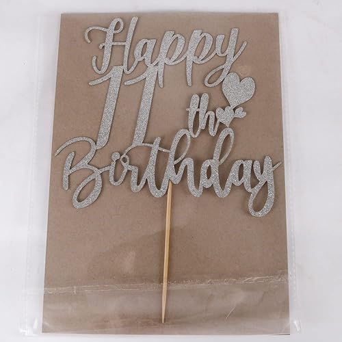 Miniatura 7 de YUINYO Hello 60th - Decoración para tartas de cumpleaños con purpurina hecha a mano con purpurina para cumpleaños 60, decoración de banderines para