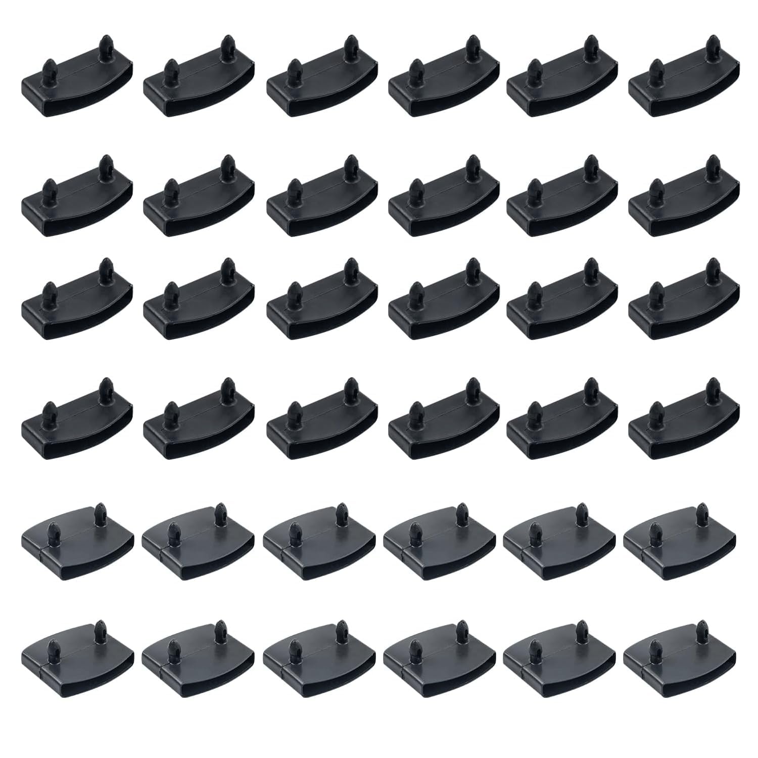 36 Pack Plastic Bed Slat Support Caps, 24 End Caps & 12 Center Brackets