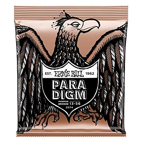 Ernie Ball Paradigm Cordes moyennes Phosphore Bronze pour guitare acoustique, calibre 13-56 - Les Beatles, Paul McCartney, John Lennon, RIngo Starr, George Harrison Ernie Ball Paradigm Cordes moyennes Phosphore Bronze pour guitare acoustique, calibre 13-56 – Image 4