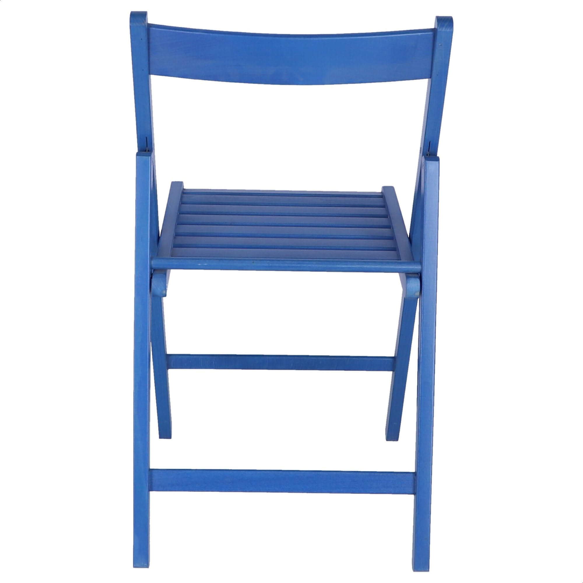 Mueblear 19015 Chaise Pliante Bas Bois Bleu 43 x 46 x 79 cm