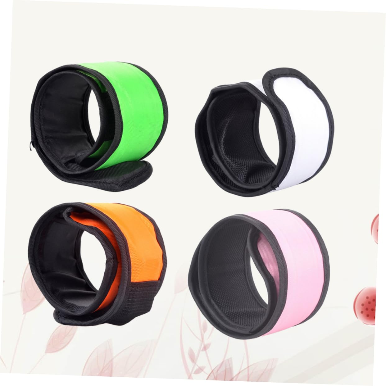 BESPORTBLE 12 Piezas Brazalete Led Bofetada Brazalete Reflectante De Seguridad Brazaletes Iluminados Banda De Tobillo Led Correa De Pulsera Muñequeras Abrigo De La Muñeca Bicicleta Reflexivo