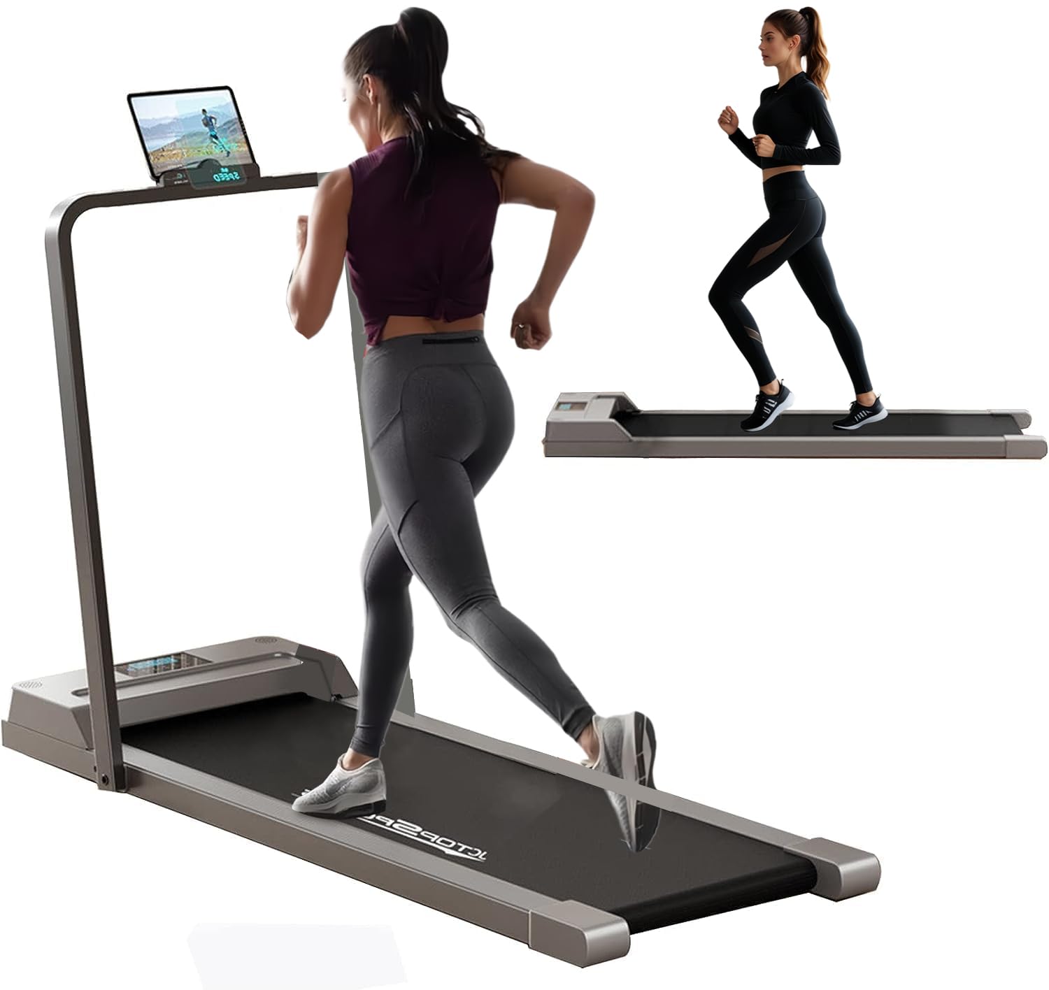 VINNYSEN Under Desk Treadmill 2 in 1 Walking Machine, Portable, Folding, Electric, Motorized, Walking and Jogging Machine with Remote Control for Home and Office Workout