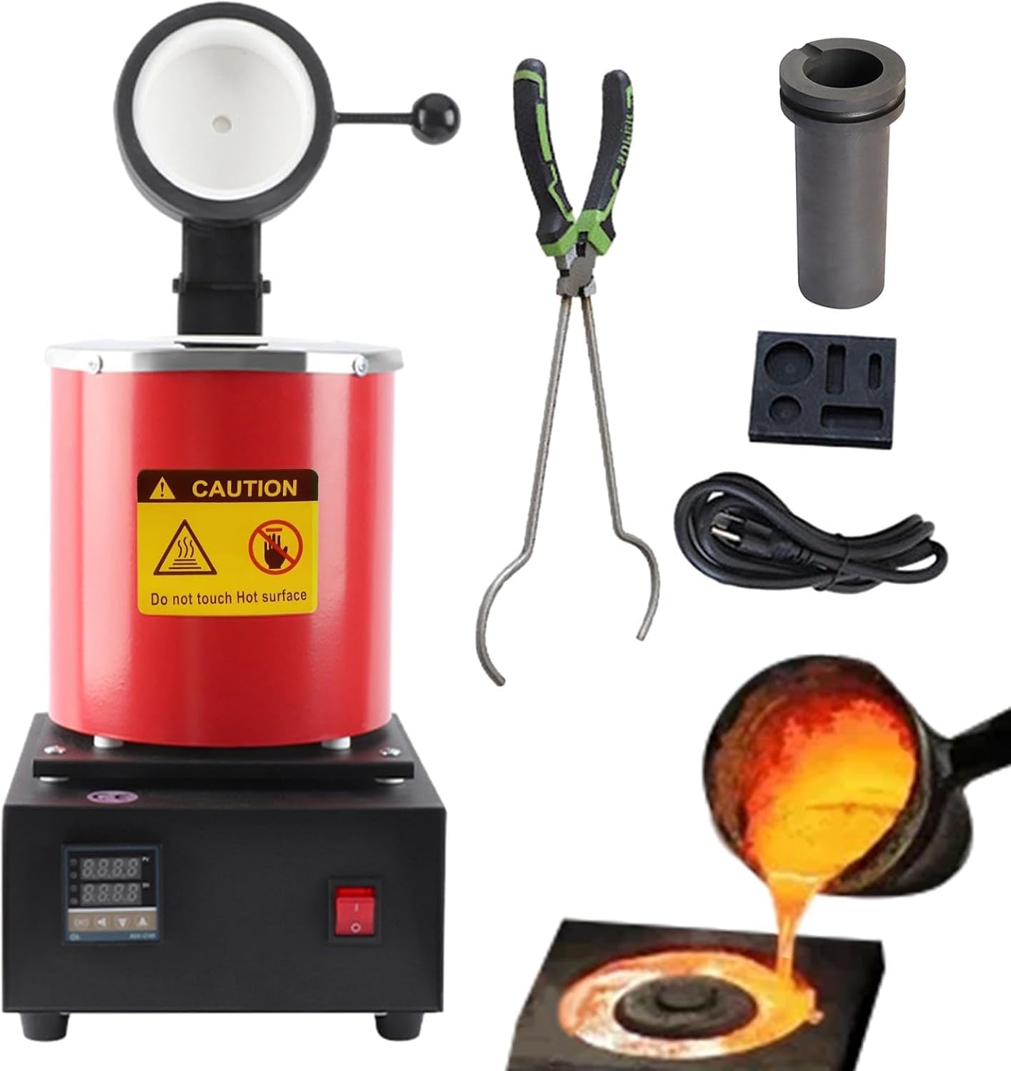 Amazon.co.jp: 電気溶解炉 デジタル金属熔融炉 1500℃110V