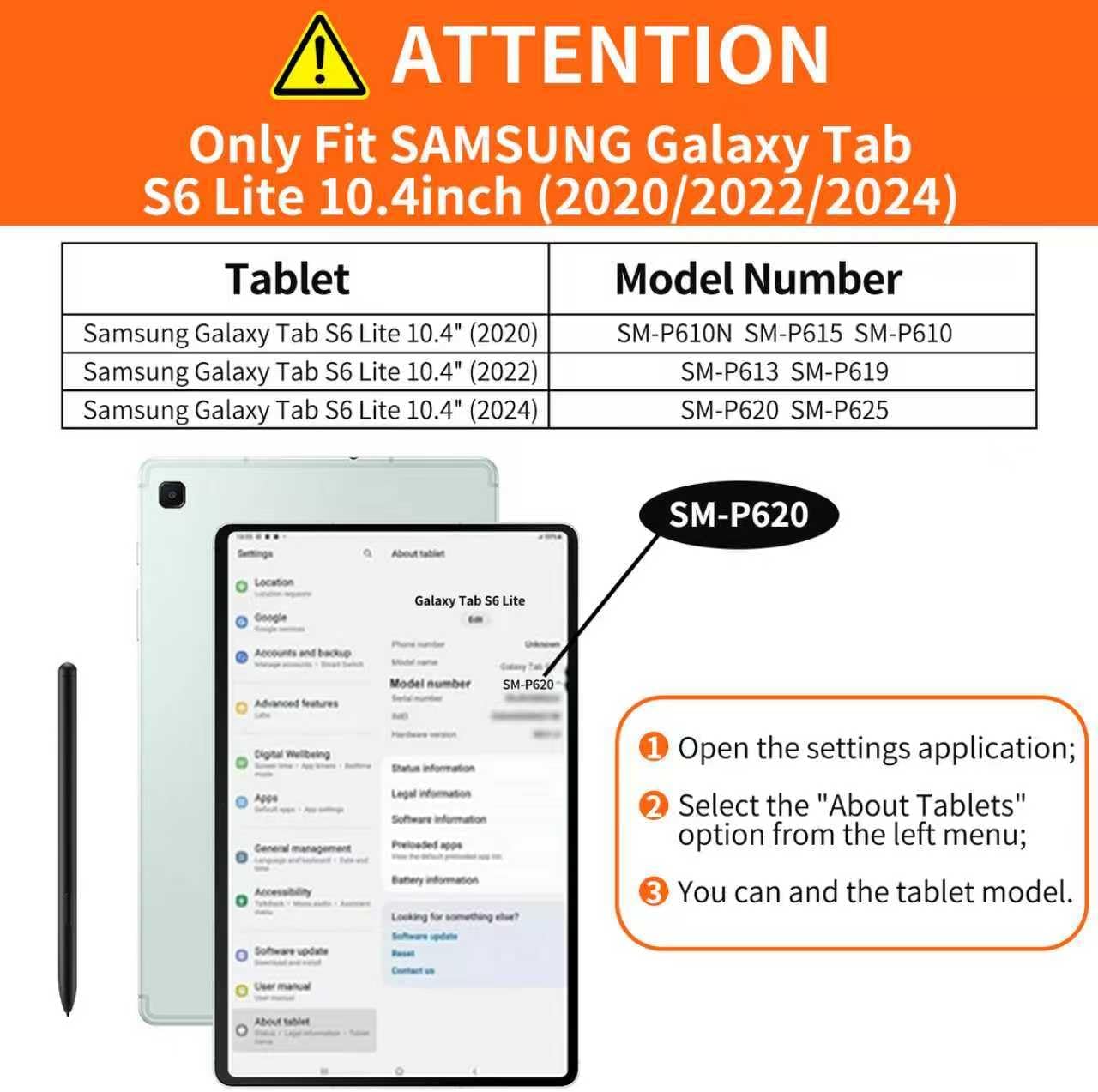 for Samsung Galaxy Tab S6 Lite 10.4" Case 2020/2022/2024, Premium Microfiber Leather Cover with S Pen Holder & Auto Wake/Sleep, Brown Gray