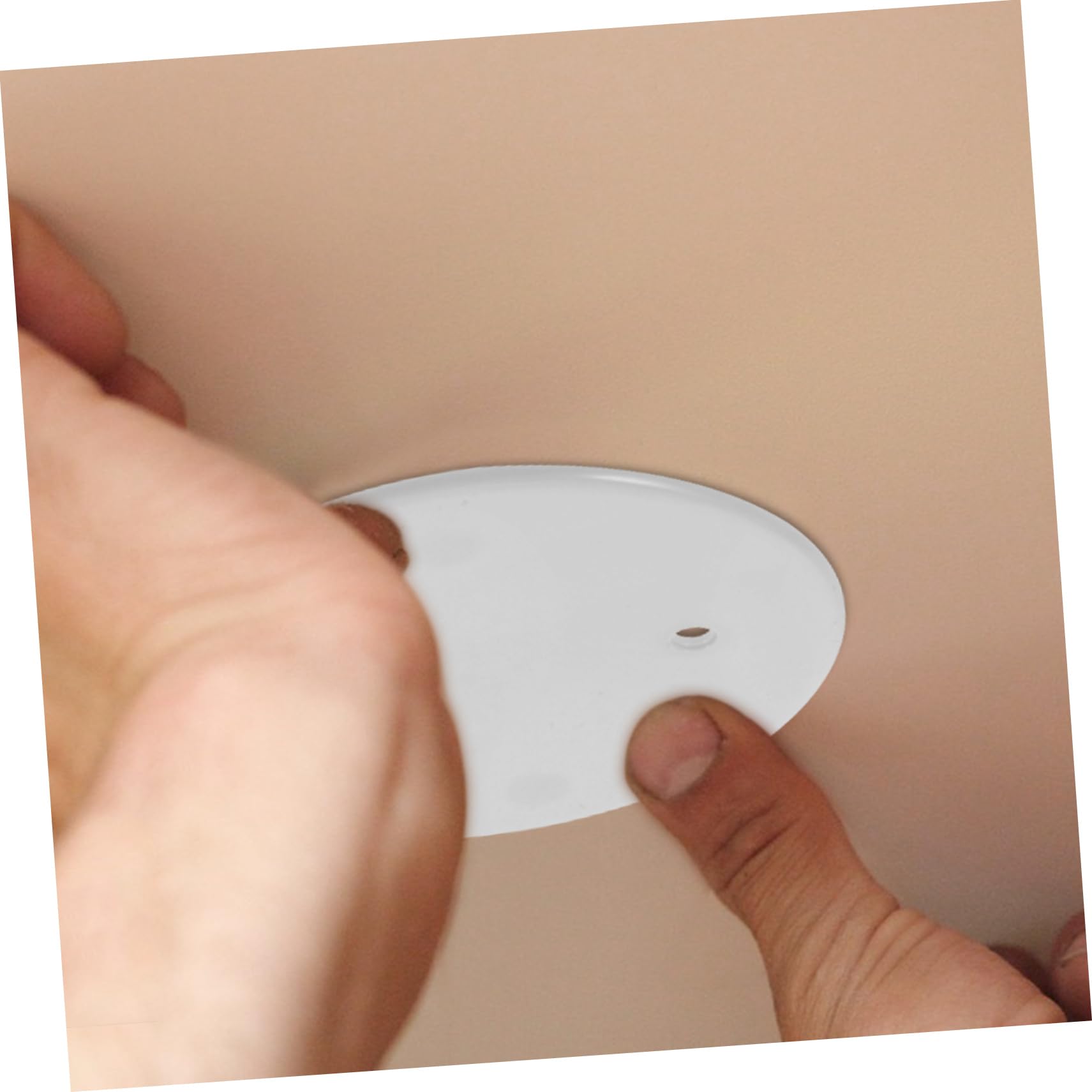 LIFKOME Ceiling Cover Plate 30pcs White Round Flat Plate Electrical Panel Cover for Blank White Ceiling Wall