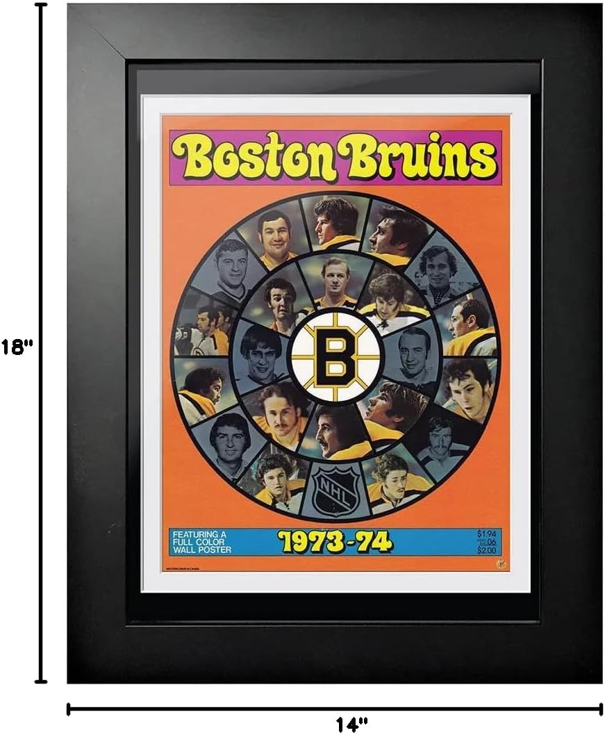 Boston Bruins Program Cover - Boston Bruins News 1973 Season Player Wheel