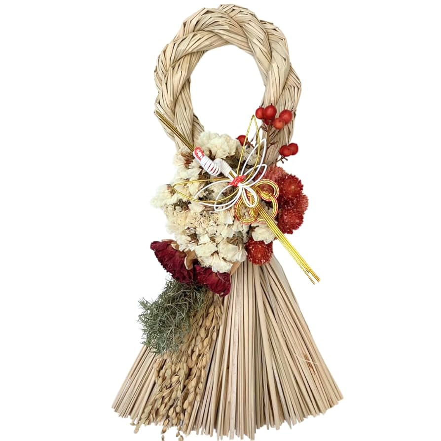 Amazon.co.jp: 形やデザインで選べる 自然素材100％ しめ縄飾り