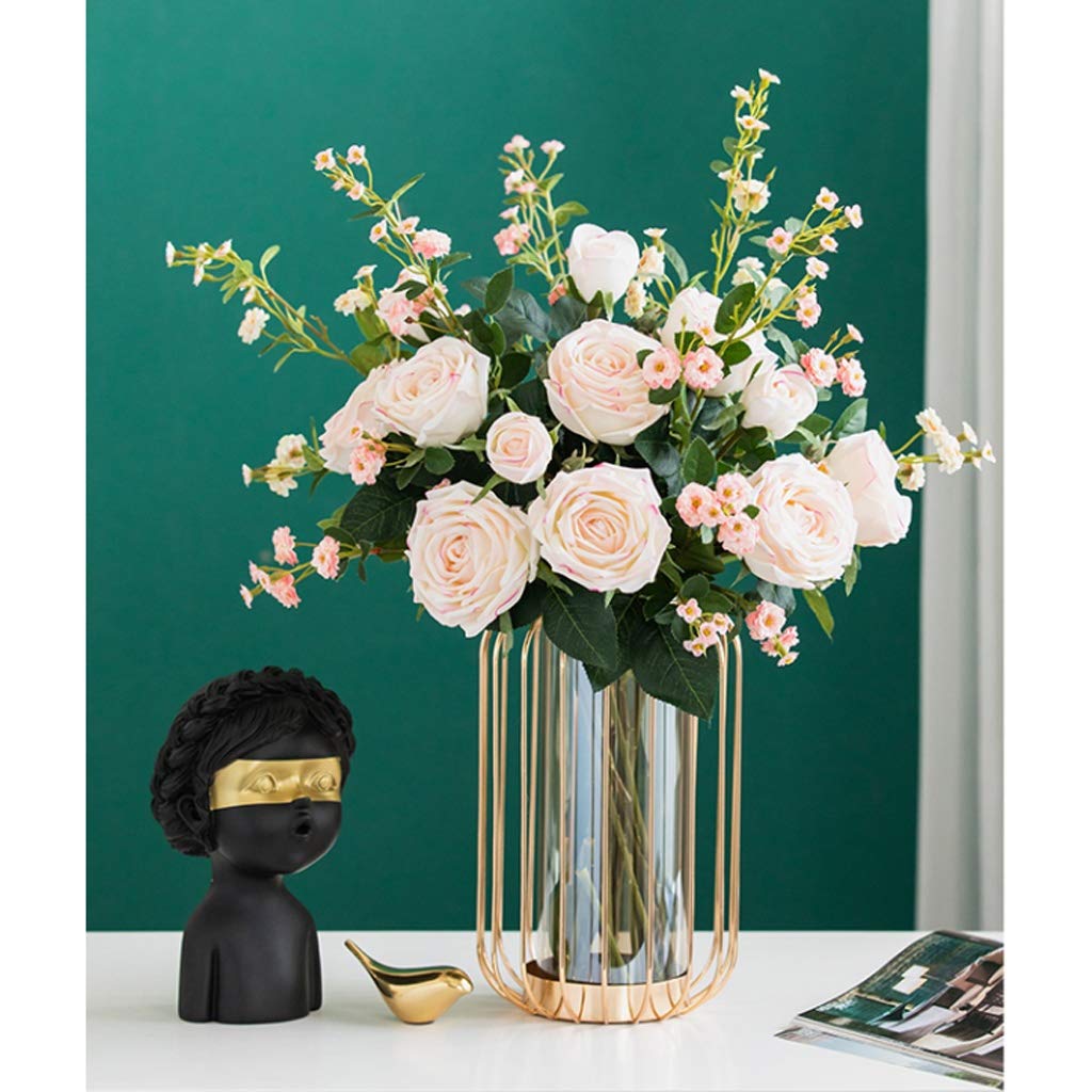 Amazon｜花瓶人工バラ、人工花飾り、フラワーブーケ、ライト