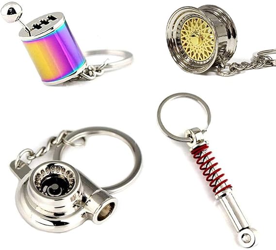 zslssports Auto Part Model Metal Keychain/Key Ring/Holder SetTurbo