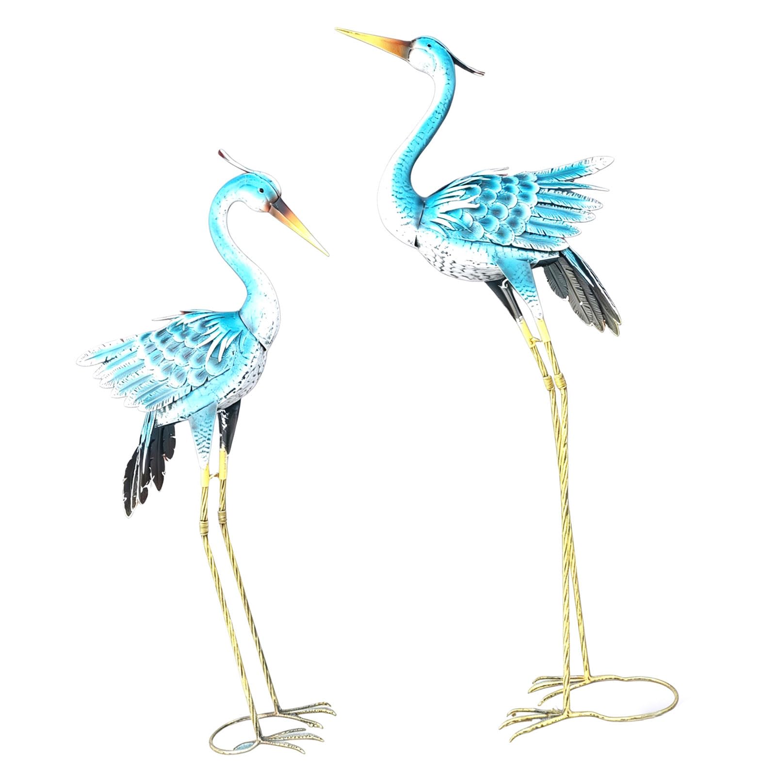 Limtula Metal Cranes Garden Statue Decors Bird Garden Sculpture & Statues Outdoor Decoration for Yard Patio Lawns Backyard Pool Yard Arts Sculpture