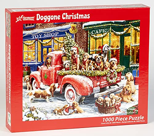 Vermont Christmas Company Doggone Christmas Jigsaw Puzzle 1000 Piece - Thumbnail 2