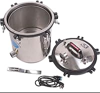 Vista 9 de Eléctrica calentada 4.7 galones (18L) esterilizador de vapor autoclave de acero inoxidable Shell presión Canner