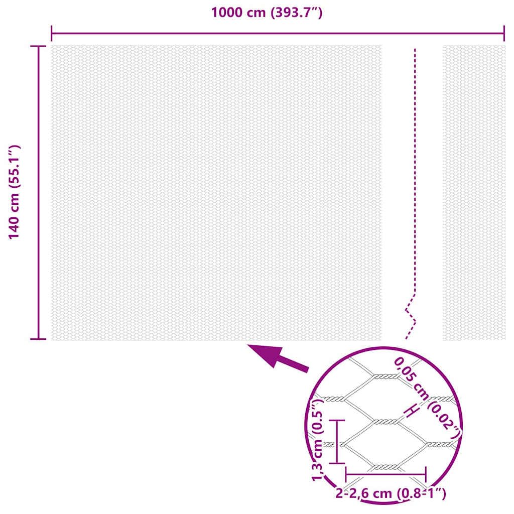 Cerca Hexagonal Plateado 1,4 x 10 m Acero galvanizado para gallineros y huertos,Protege Animales pequeños,Uso Exterior Seguro y versátil Tamaño de Malla 13 mm