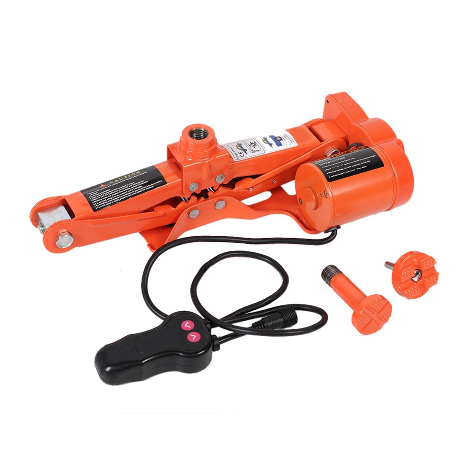 Cric Elettrico a Forbice Cric Automatico Ad Alta Resistenza da 12 V e Set di Chiavi Elettriche per Sostituzioni e Riparazioni di Emergenza Pneumatici su Strada Compatto e Durevole (Set
