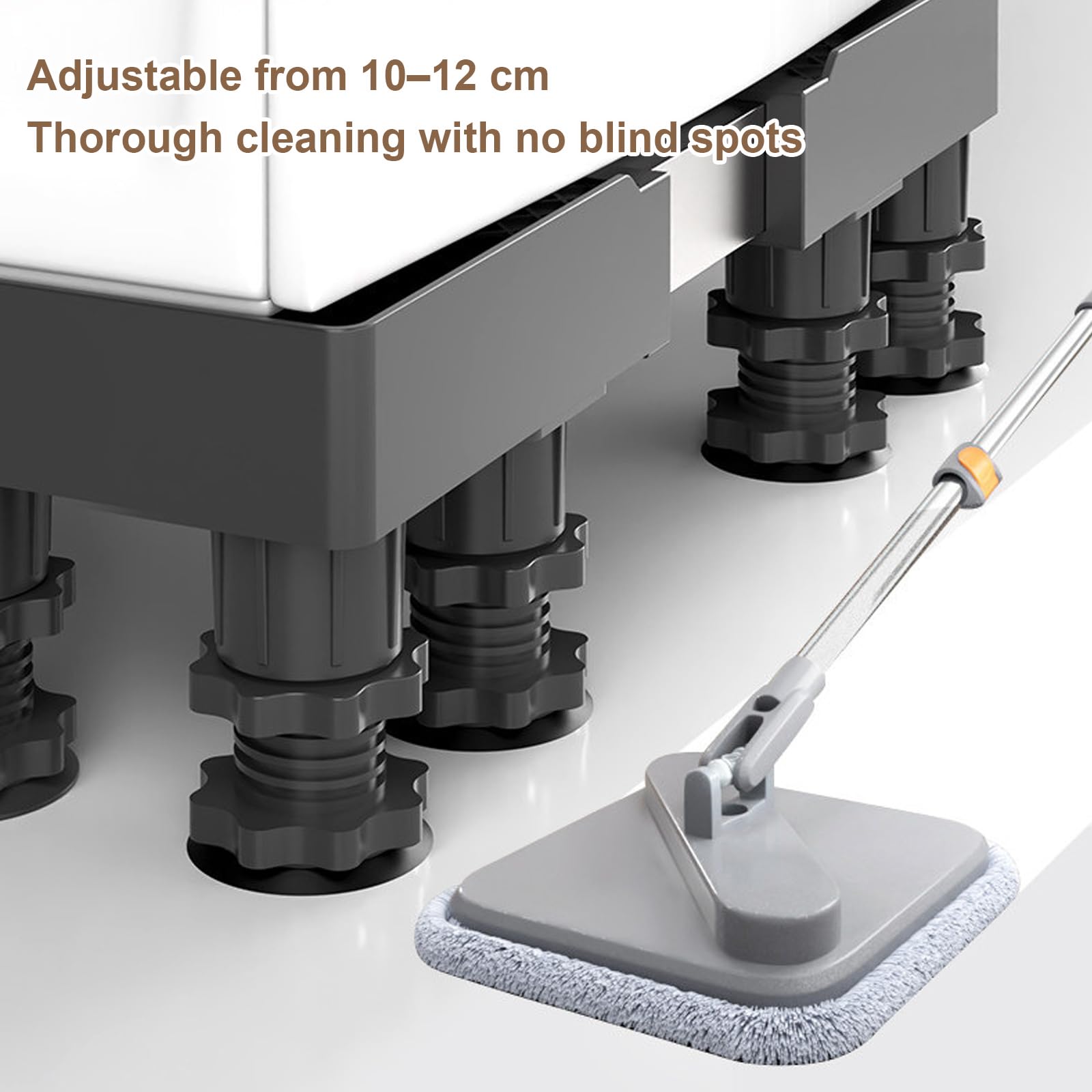 Piedini Antivibrazione Lavatrice Sovrapposizione Lavatrice Asciugatrice Scaffale Lavatrice Regolabile Rialzo Lavatrice da Terra Supporto Lavatrice 8 Legs 8 Wheels