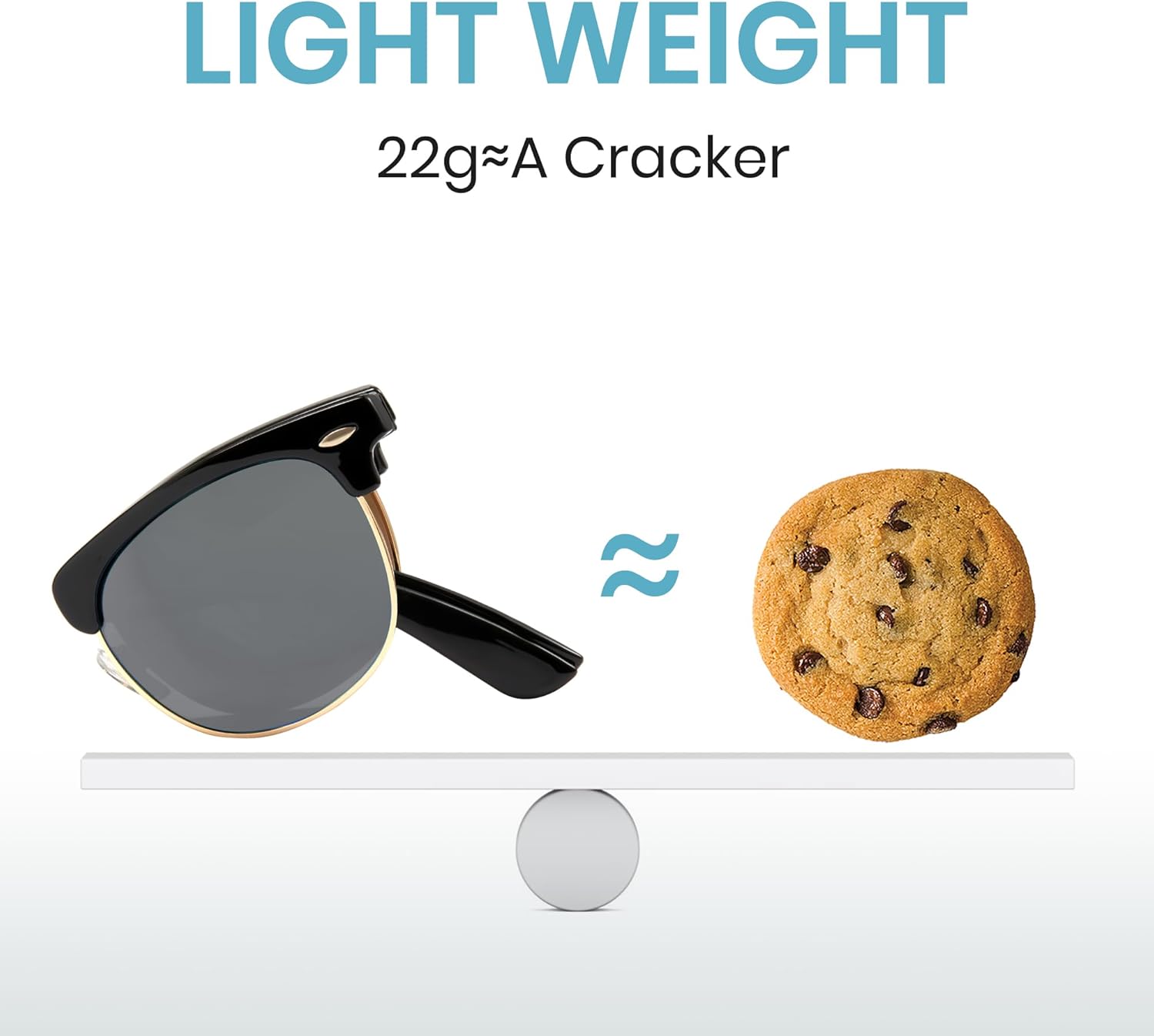 Cyxus Foldable Sunglasses Half Rim Folding Sunglasses Classic Polarized UV400 Shades For Men Women 1015 - Image 8