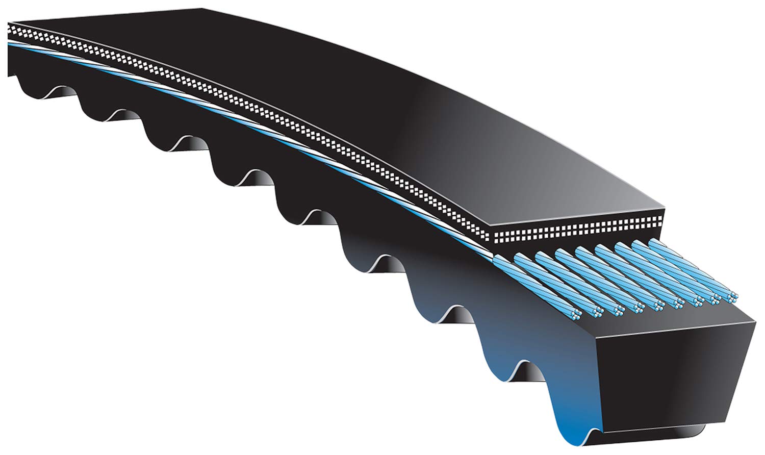 ACDelco Specialty 5VX1250 - Correa trapezoidal industrial con muescas