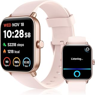 Smart Watch for Women (Alexa Built-in & Bluetooth Call), 1.8" Smartwatch with SpO2/Heart Rate/Sleep/Stress Monitor, Calori...