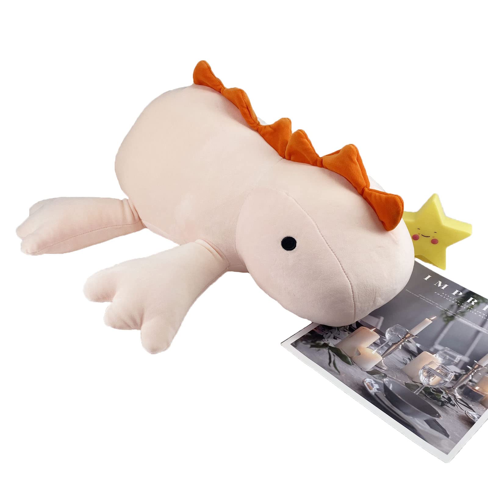 secwell 1.65 lbs Weighted Dinosaur Plush, Dino Weighted Plush Animal Stuffed Stress Relief Throw Pillow, Birthday Gifts for Kids Girls Boys (Pink Dino 23" 1.65 lbs)