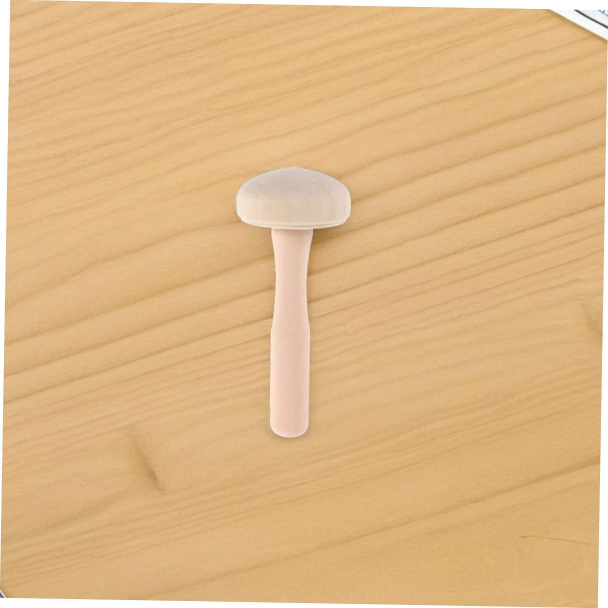 DIYEAH 10pcs Mushroom Shape Printmaking Tools Wood Rubbing Roller for Painting Crafts Home Decor